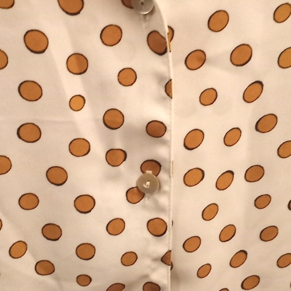 OLM women's polka dot button down shirt XL - Picture 2 of 3